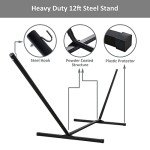 SUNCREAT Portable Outdoor Double Hammock with Stand