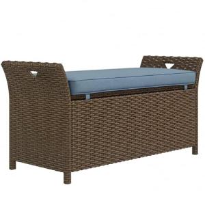 Outsunny 27 Gallon Wicker Patio Storage Bench