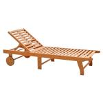 Outsunny Folding Chaise Lounge Chair with Wheels