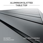 Large Aluminum Rectangular Outdoor Dining Table for 10