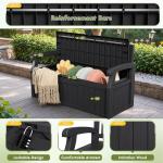 Greesum 70 Gallon Outdoor Storage Bench - Black