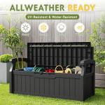 Greesum 70 Gallon Outdoor Storage Bench - Black