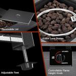 28" Xbeauty Propane Fire Pit Table for Outdoors