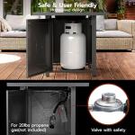 28" Xbeauty Propane Fire Pit Table for Outdoors