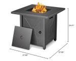 28" Xbeauty Propane Fire Pit Table for Outdoors