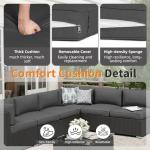 8-Piece Outdoor Patio Sofa Set with Fire Pit