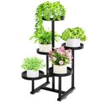 5-Tier Heavy Duty Metal Plant Stand - Black