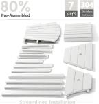 Adirondack Chair Set with Removable Trays - White