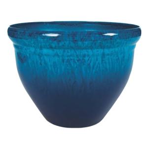 Admiral Blue 16" Decorative Round Planter Pot