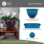 Admiral Blue 16" Decorative Round Planter Pot