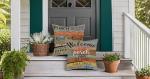 Porch Rules Decorative Outdoor Pillow Covers - 18x18 Inch