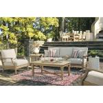 Ashley Clare View Outdoor Eucalyptus Sofa with Cushions