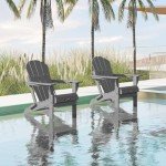 MUCHENGHY Folding Adirondack Patio Chairs - Weather Resistant