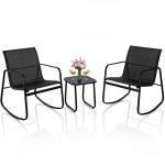 3-Piece Rocking Bistro Patio Furniture Set