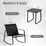 3-Piece Rocking Bistro Patio Furniture Set