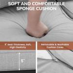 Aluminum Outdoor Couch with Water-Resistant Cushions