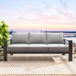 Aluminum Outdoor Couch with Water-Resistant Cushions