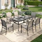 MIXPATIO 6-Piece Patio Dining Table and Chairs Set