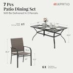 MIXPATIO 6-Piece Patio Dining Table and Chairs Set