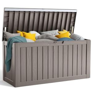 Lockable 80 Gallon Resin Patio Storage Box