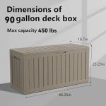 Lockable 80 Gallon Resin Patio Storage Box