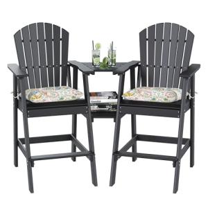 Tall Adirondack Chairs Set with Pub Table