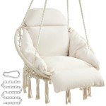 Cozy Boho Hanging Chair with Thick Cushion
