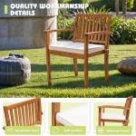 Flamaker 5-Piece Acacia Wood Patio Dining Set