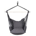 Highwild Hanging Rope Swing Hammock Chair - Grey