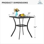 MFSTUDIO 36” Outdoor Counter Height Bar Table