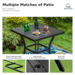 MFSTUDIO 36” Outdoor Counter Height Bar Table