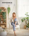Cozy Boho Hanging Chair with Thick Cushion