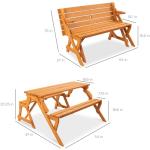 2-in-1 Picnic Table and Garden Bench Set