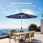 9ft Aluminum Patio Umbrella with UV Protection