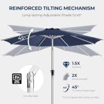 9ft Aluminum Patio Umbrella with UV Protection