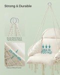 Cozy Boho Hanging Chair with Thick Cushion