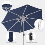 9ft Aluminum Patio Umbrella with UV Protection