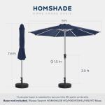 9ft Aluminum Patio Umbrella with UV Protection