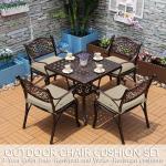 Set of 4 Waterproof Patio Chair Cushions