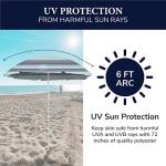 Portable Adjustable Beach Umbrella with UV Protection