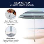 Portable Adjustable Beach Umbrella with UV Protection