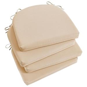 Beige Outdoor Chair Cushions Set of 4