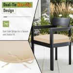 Beige Outdoor Chair Cushions Set of 4