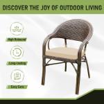 Beige Outdoor Chair Cushions Set of 4