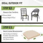 Beige Outdoor Chair Cushions Set of 4