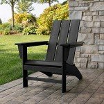 Black Modern Adirondack Chair by POLYWOOD