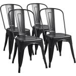 Furmax Stackable Metal Dining Chairs Set of 4