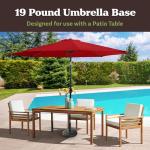 Heavy-Duty 19lbs Umbrella Base for Patio Tables