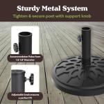 Heavy-Duty 19lbs Umbrella Base for Patio Tables