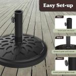 Heavy-Duty 19lbs Umbrella Base for Patio Tables
